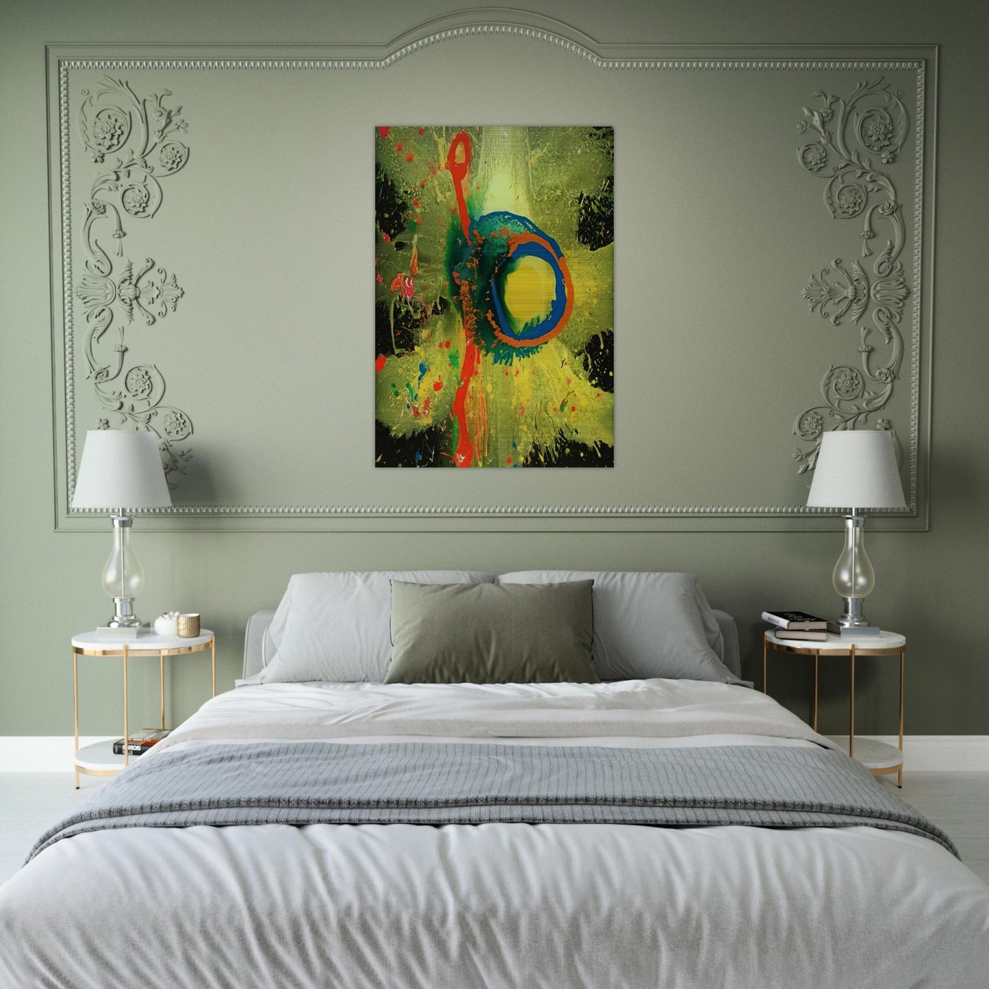 Survivor Man 17.08.08 - 2008 - John Hoyland Brushed Aluminum Print - 70x100 cm / 28x40 inches | John Hoyland Aluminum Print | John Hoyland Prints