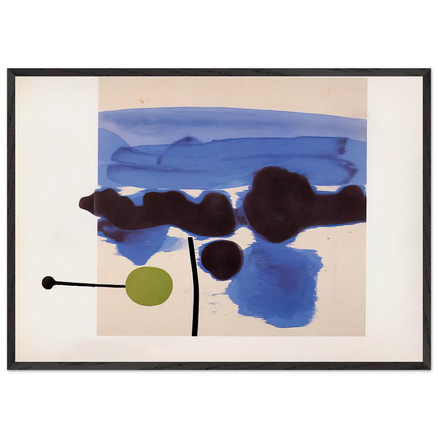 THE PASSION FLOWER 1986 - Victor Pasmore Framed Art Print – Black Wooden Frame - Default Title - -Framed Art Print