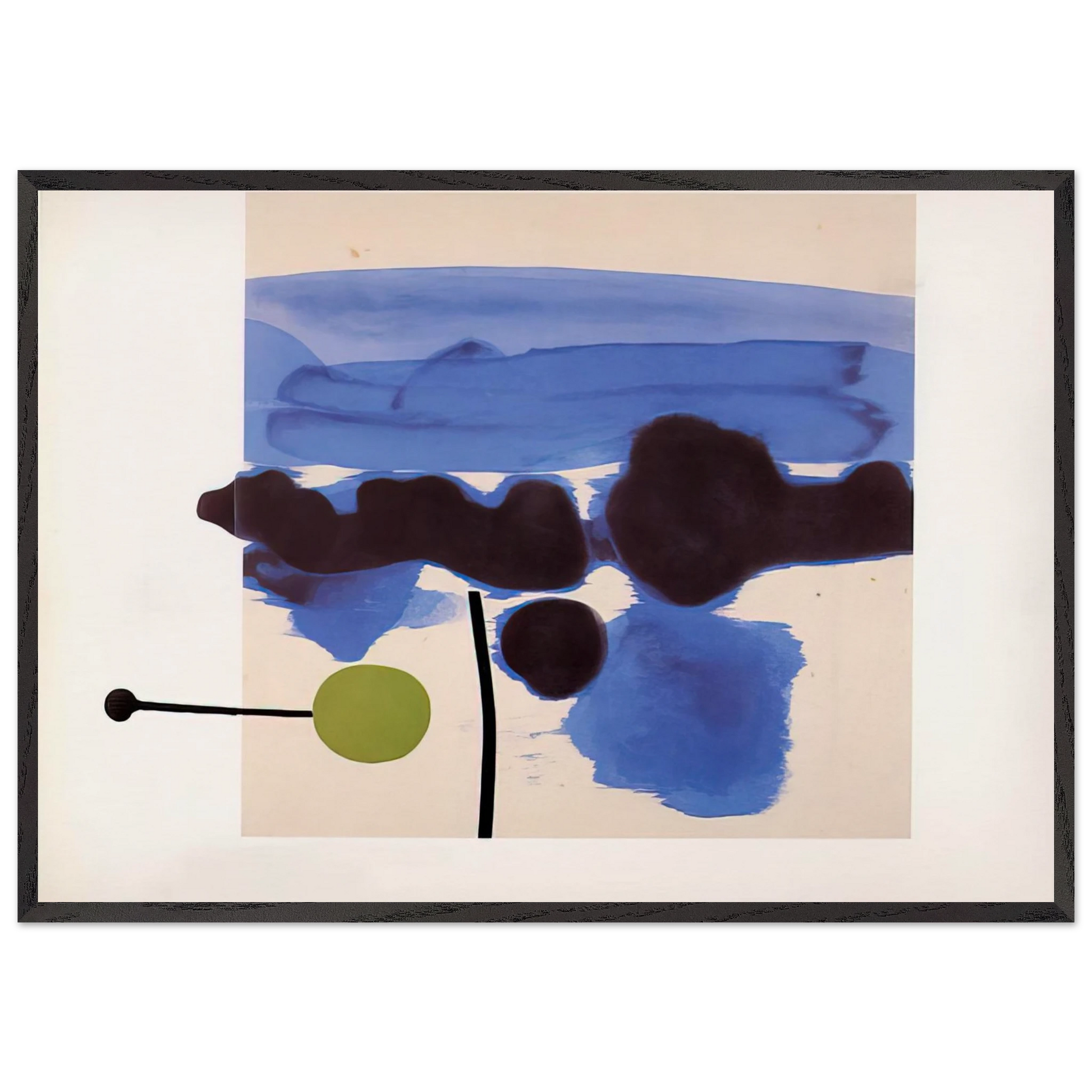 THE PASSION FLOWER 1986 - Victor Pasmore Framed Art Print – Black Wooden Frame - Default Title - -Framed Art Print