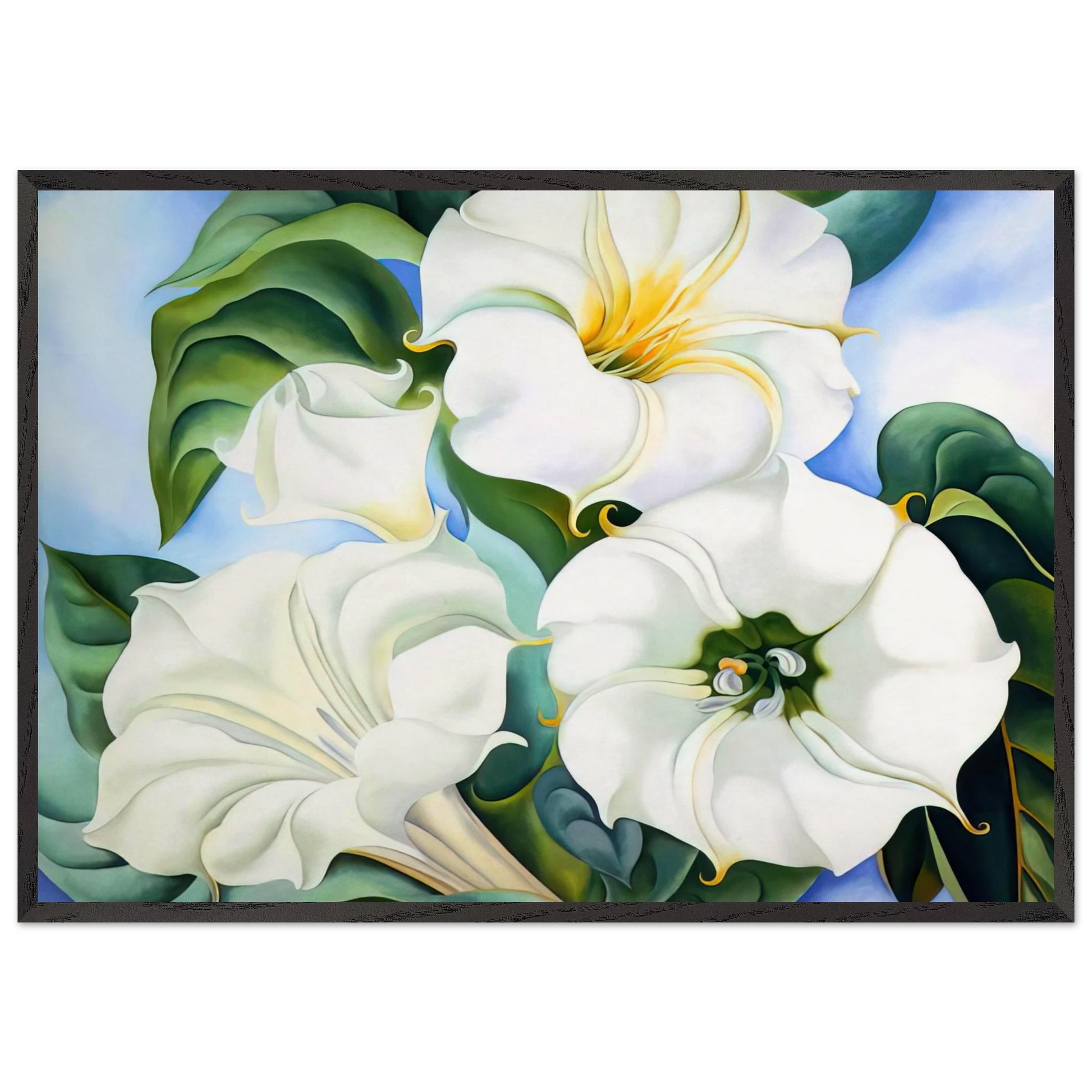 Jimson Weed 3 - Georgia OKeeffe 70x100 cm / 28x40 inches Framed Art Print – Black Wooden Frame