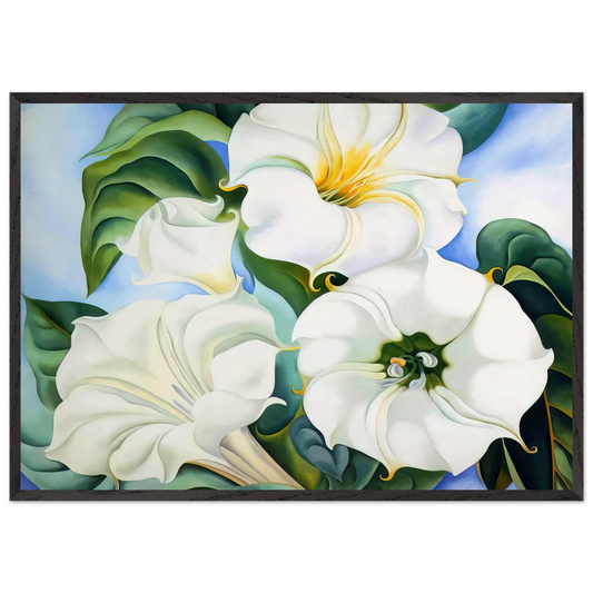 Jimson Weed 3 - Georgia OKeeffe 70x100 cm / 28x40 inches Framed Art Print – Black Wooden Frame