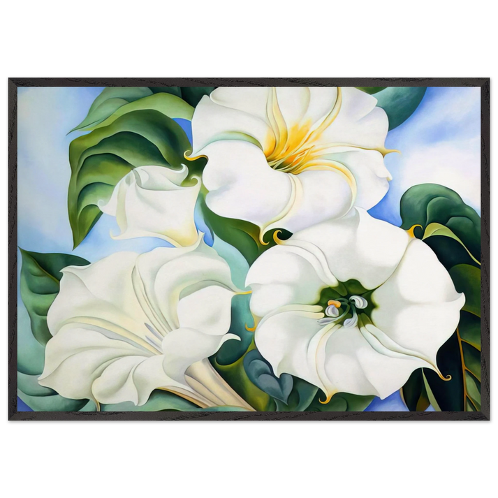 Jimson Weed 3 - Georgia OKeeffe 70x100 cm / 28x40 inches Framed Art Print – Black Wooden Frame