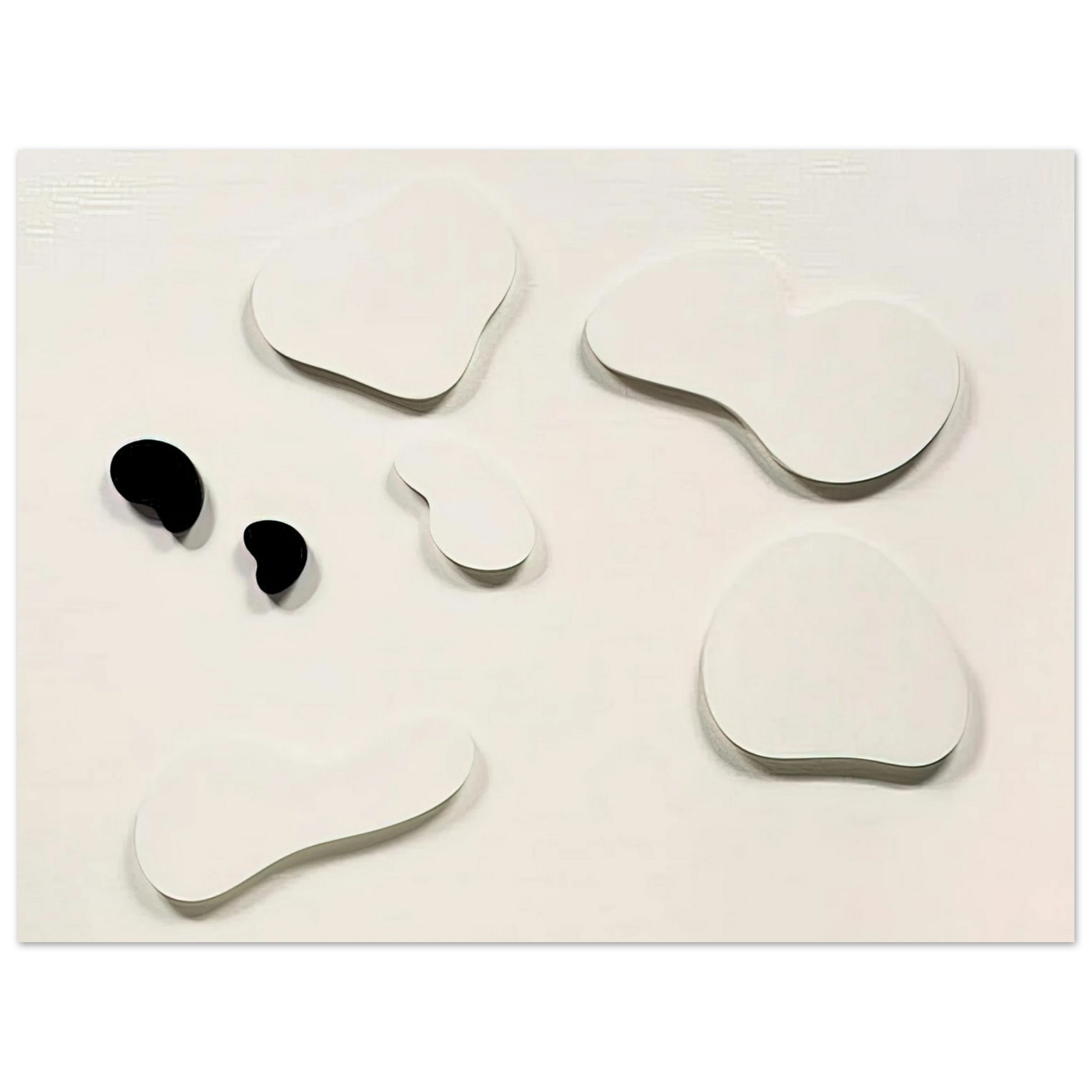 Jean Arp - Constellation with 5 White Forms and 2 Black Fine Art Poster - Default Title