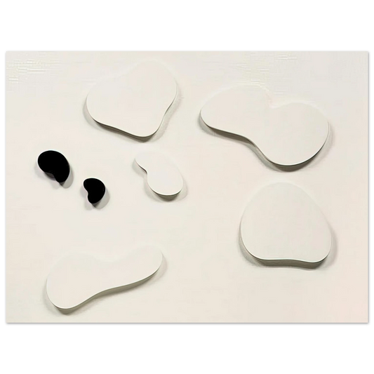 Jean Arp - Constellation with 5 White Forms and 2 Black Fine Art Poster - Default Title