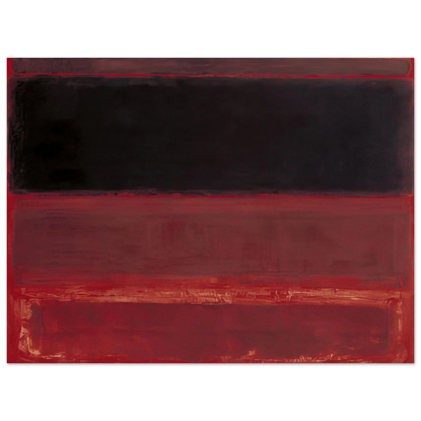 Mark Rothko - Four Darks in Red - 1958 Wall Art - 21x29.7 cm / 8x12" - Fine Art Poster - -