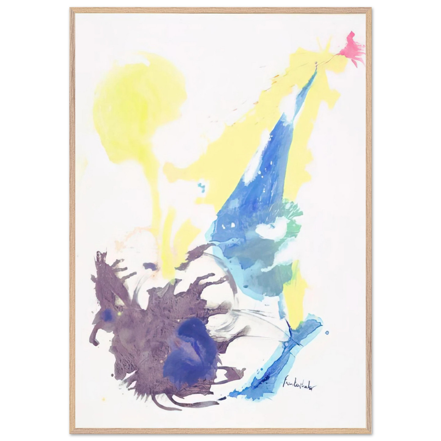 Helen Frankenthaler - Moving Day - 1961 Wall art - 40x50 cm / 16x20 inches - Premium Wooden Framed Poster With Fine Art Paper - White frame