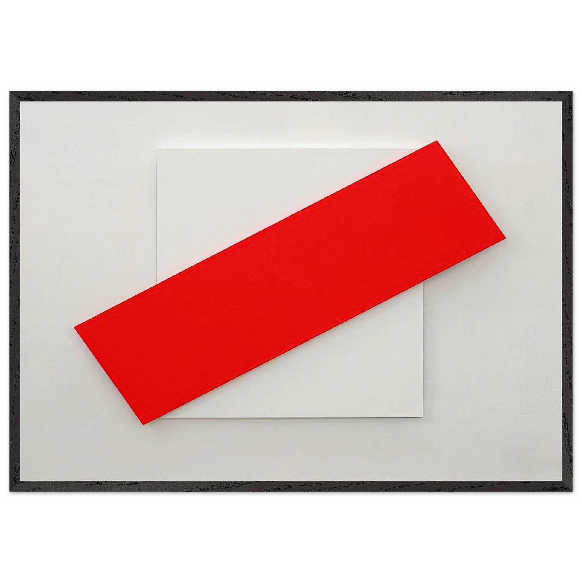 Red Diagonal - Ellsworth Kelly Framed Art Print – Black Wooden Frame - Default Title - -Framed Art Print
