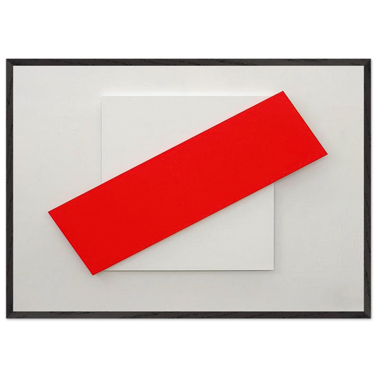 Red Diagonal - Ellsworth Kelly Framed Art Print – Black Wooden Frame - Default Title - -Framed Art Print