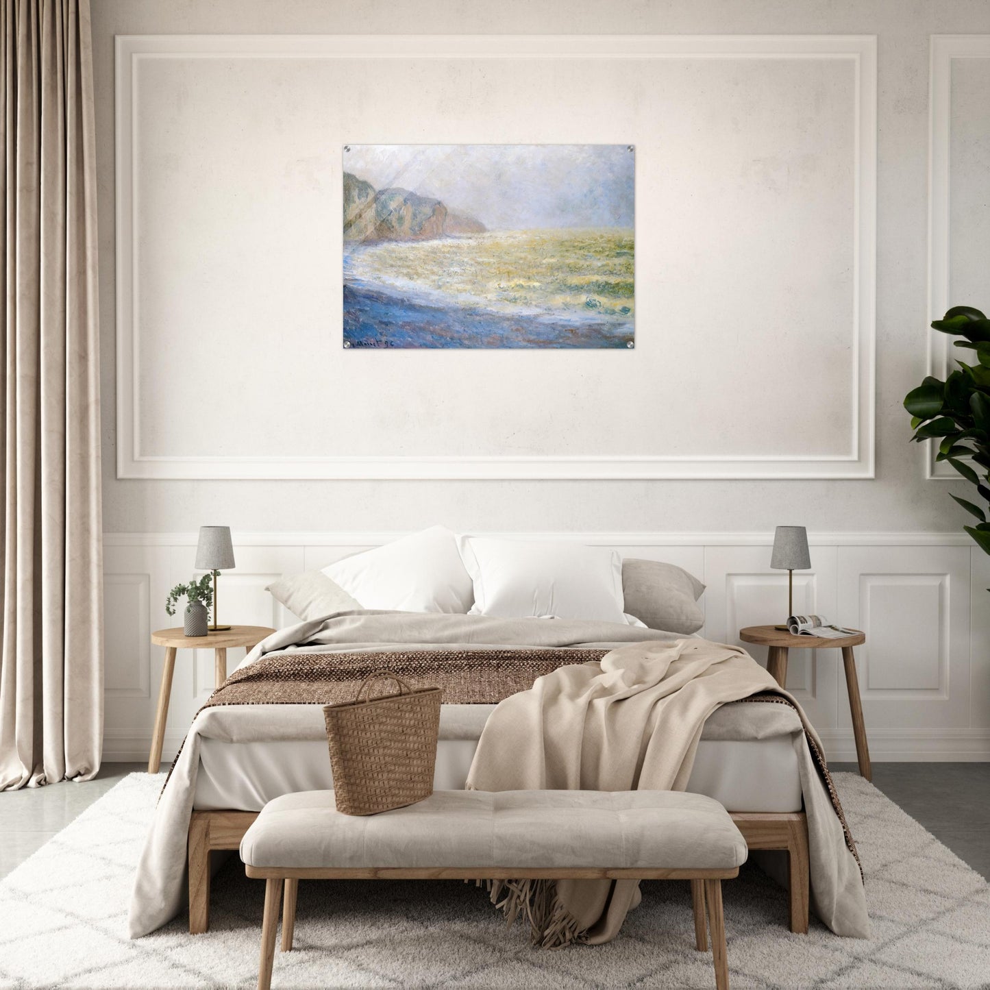 Cliff at Pourville - claude monet Acrylic Print - 70x100 cm / 28x40″ inches