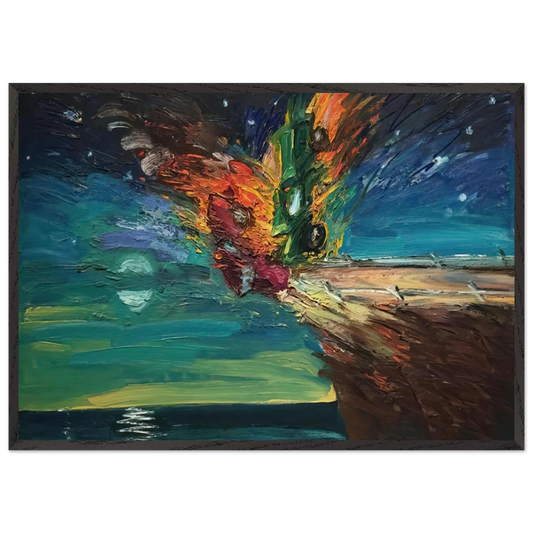 Over the Edge - 1984 - Carlos Almaraz Framed Art Print – Black Wooden Frame - Default Title - -Framed Art Print