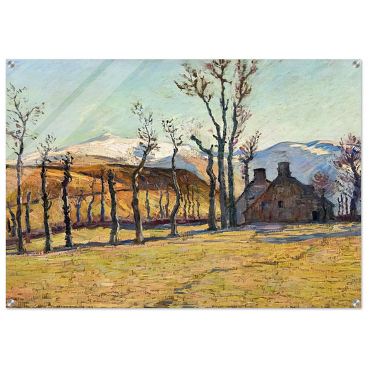 Cottages in a landscape - Armand Guillaumin Acrylic Print - 70x100 cm / 28x40″ inches | Armand Guillaumin Wall Art | Armand Guillaumin Prints