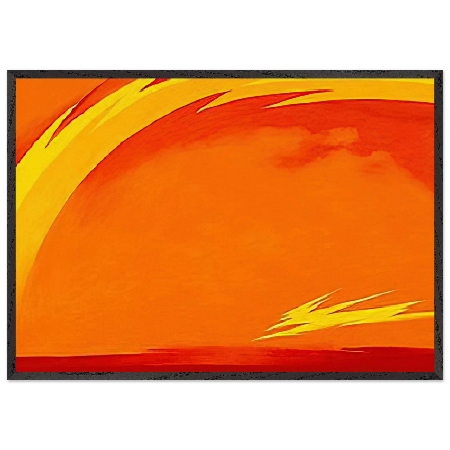 From the Plains II - Georgia OKeeffe 70x100 cm / 28x40 inches Framed Art Print – Black Wooden Frame