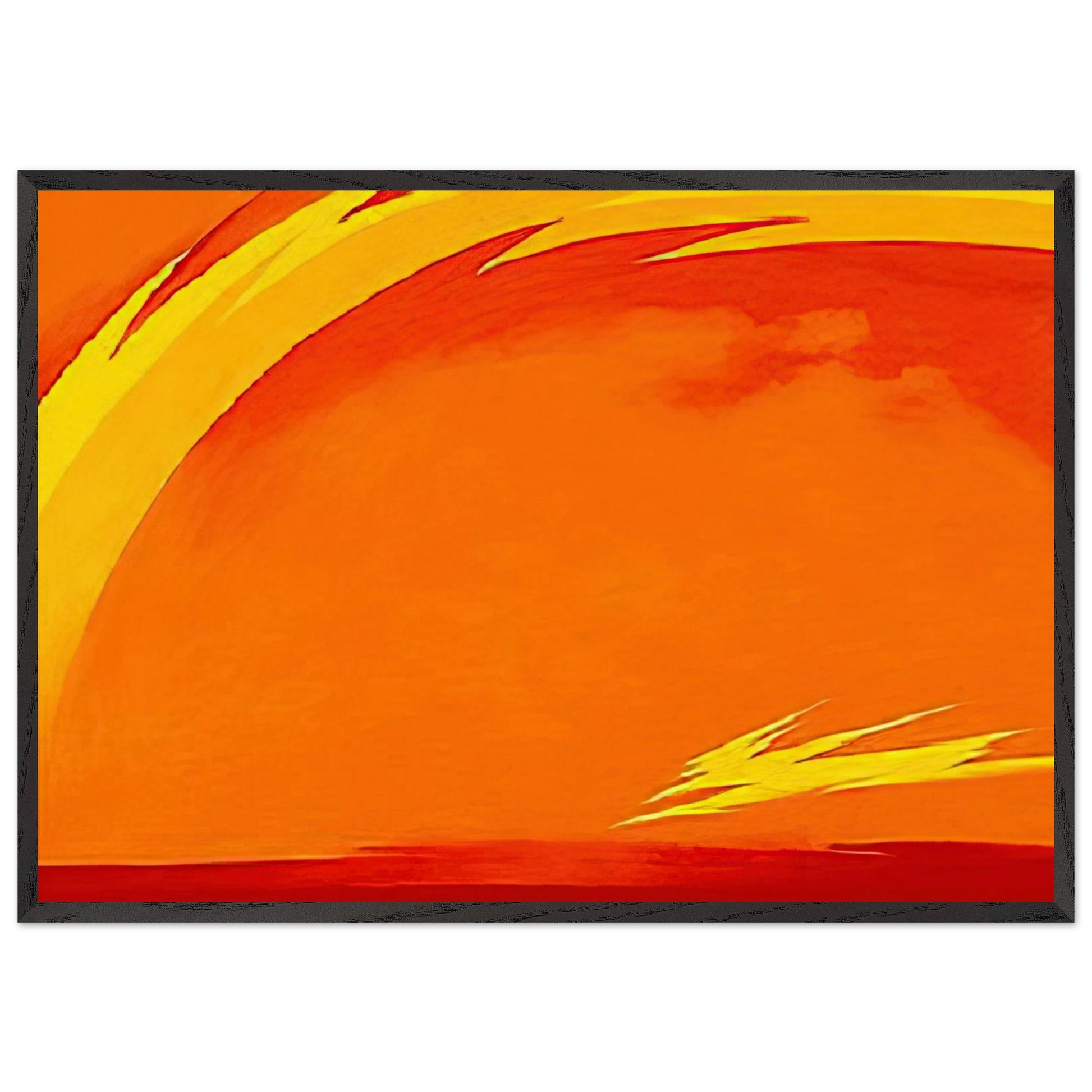 From the Plains II - Georgia OKeeffe 70x100 cm / 28x40 inches Framed Art Print – Black Wooden Frame