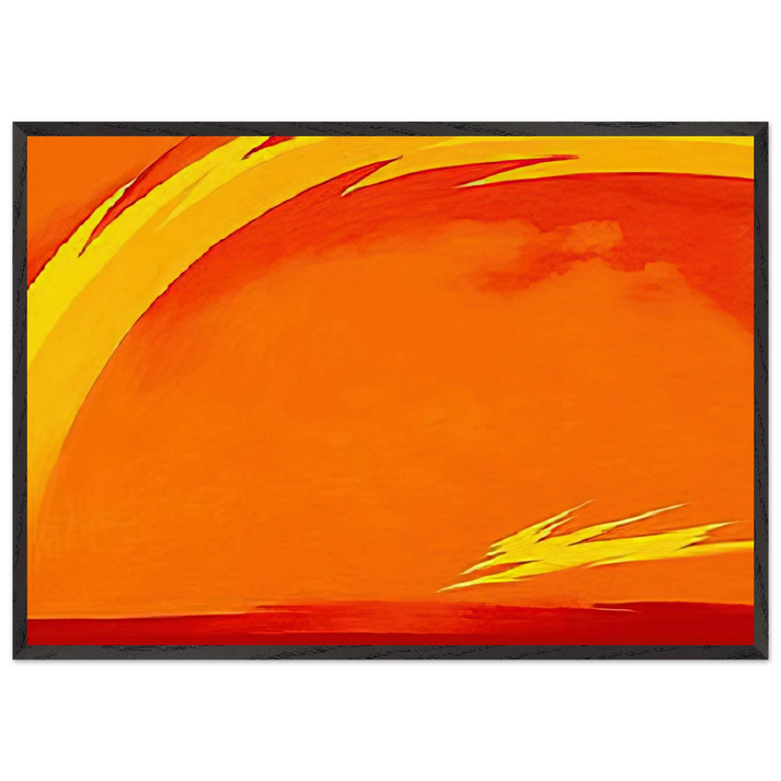 From the Plains II - Georgia OKeeffe 70x100 cm / 28x40 inches Framed Art Print – Black Wooden Frame