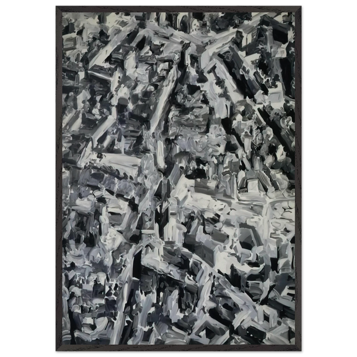 TOWNSCAPE F 1968 - Gerhard Richter 70x100 cm / 28x40 inches Framed Art Print – Black Wooden Frame