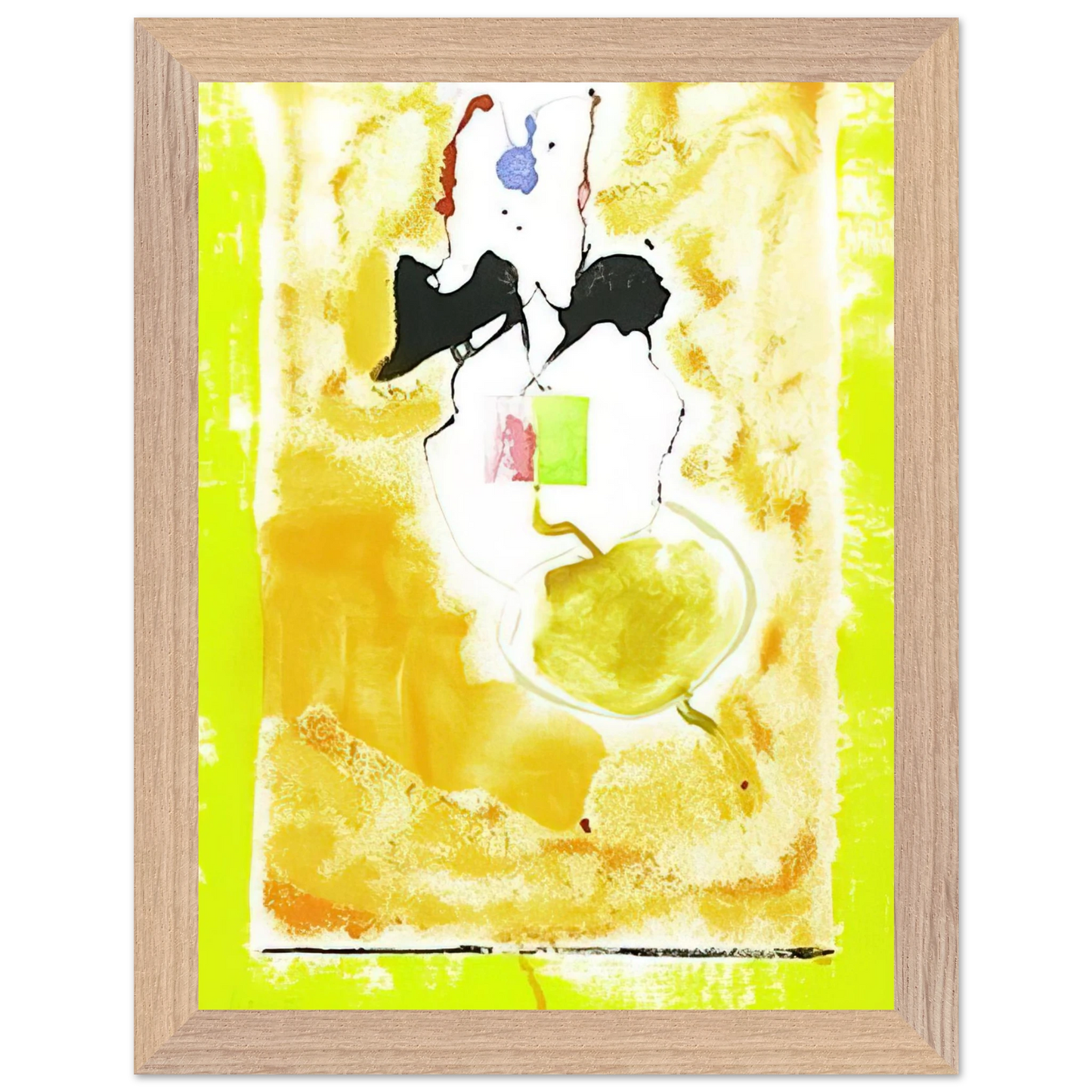 Helen Frankenthaler - Solar Imp - 2001 Wall art - 40x50 cm / 16x20 inches - Premium Wooden Framed Poster With Fine Art Paper - Wood frame