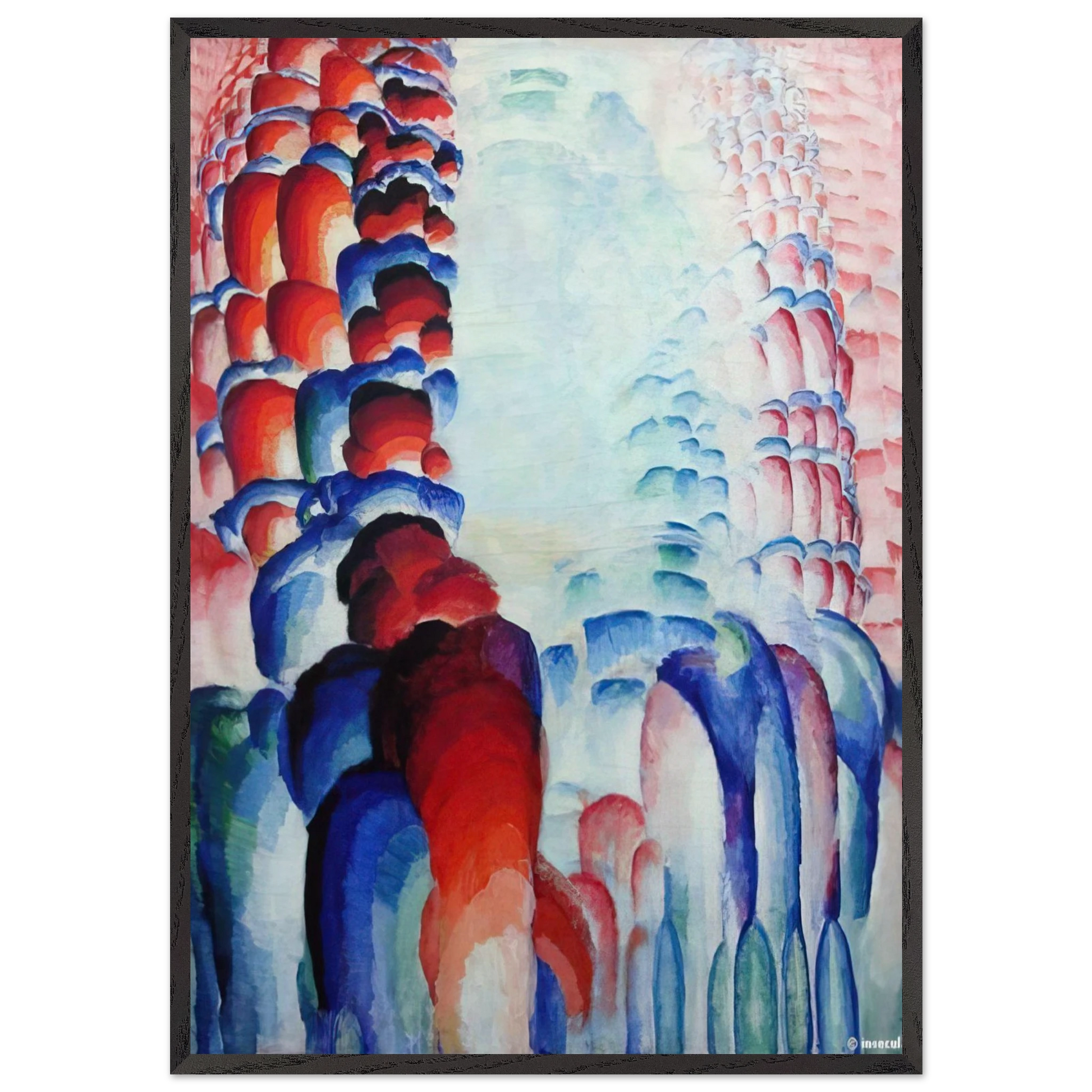 Hindu Motif or Graduated Red - Frantisek Kupka Framed Art Print – Black Wooden Frame - Default Title - -Framed Art Print