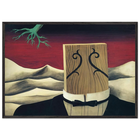 THE CONQUEROR 1926 - Rene Magritte 70x100 cm / 28x40 inches Framed Art Print – Black Wooden Frame