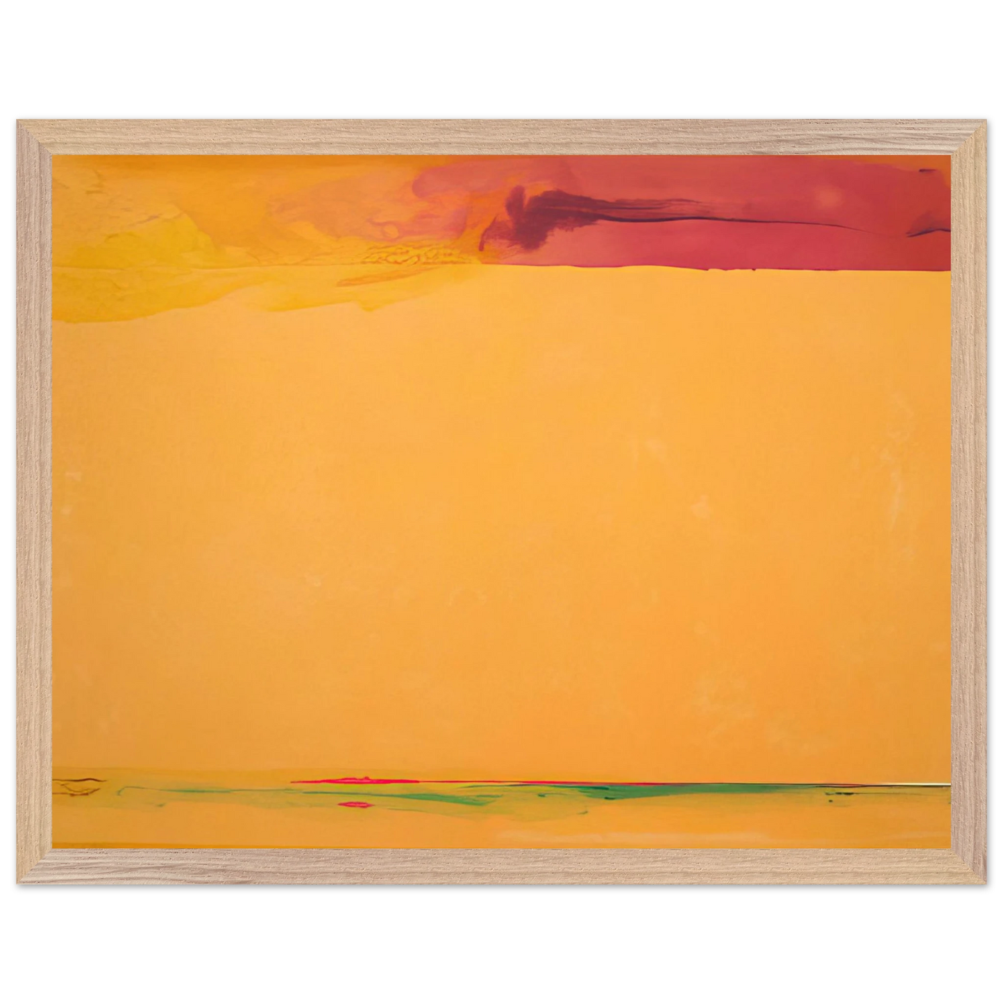 Helen Frankenthaler - Southern Exposure - 2005 Wall art - 28x43  cm / XL (11x17 inches) - Premium Wooden Framed Poster With Fine Art Paper - Wood frame
