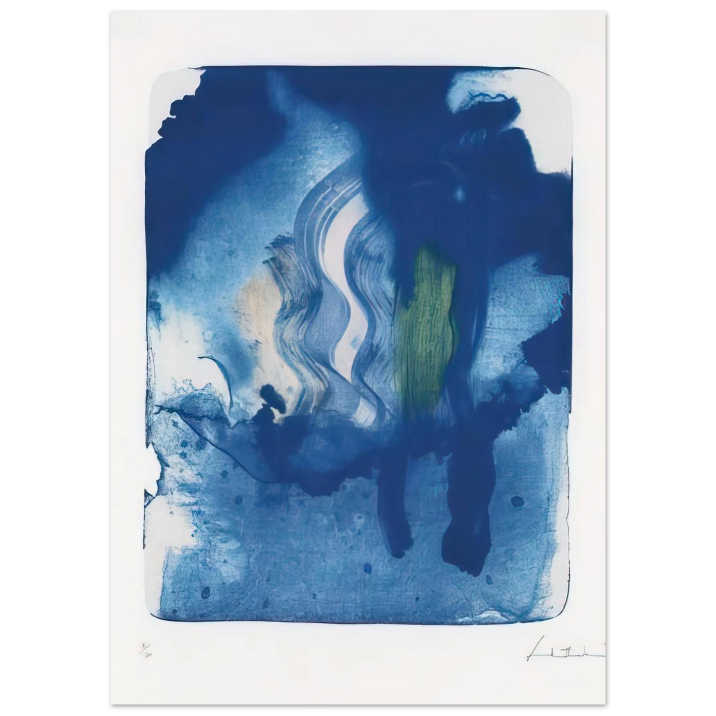 Helen Frankenthaler - Reflections V - 1995 Wall art - 30x40 cm / 12x16 inches - Fine Art Poster - -