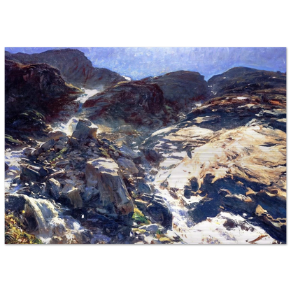 Glacier Streams - John Singer Sargent Brushed Aluminum Print - 70x100 cm / 28x40 inches | John Singer Sargent Aluminum Print | John Singer Sargent Prints