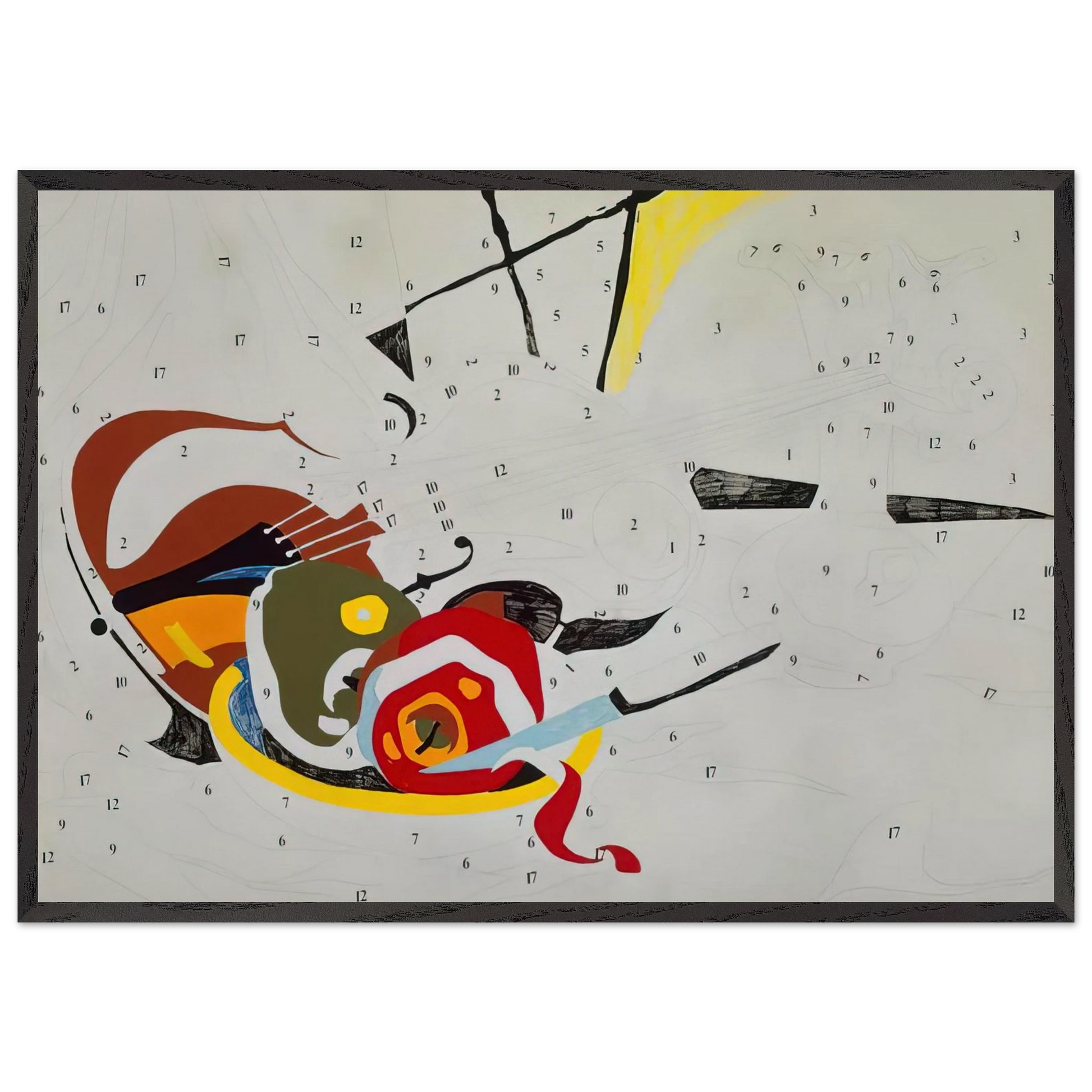 Do It Yourself  Violin  - Andy Warhol Framed Art Print – Black Wooden Frame - Default Title - -Framed Art Print