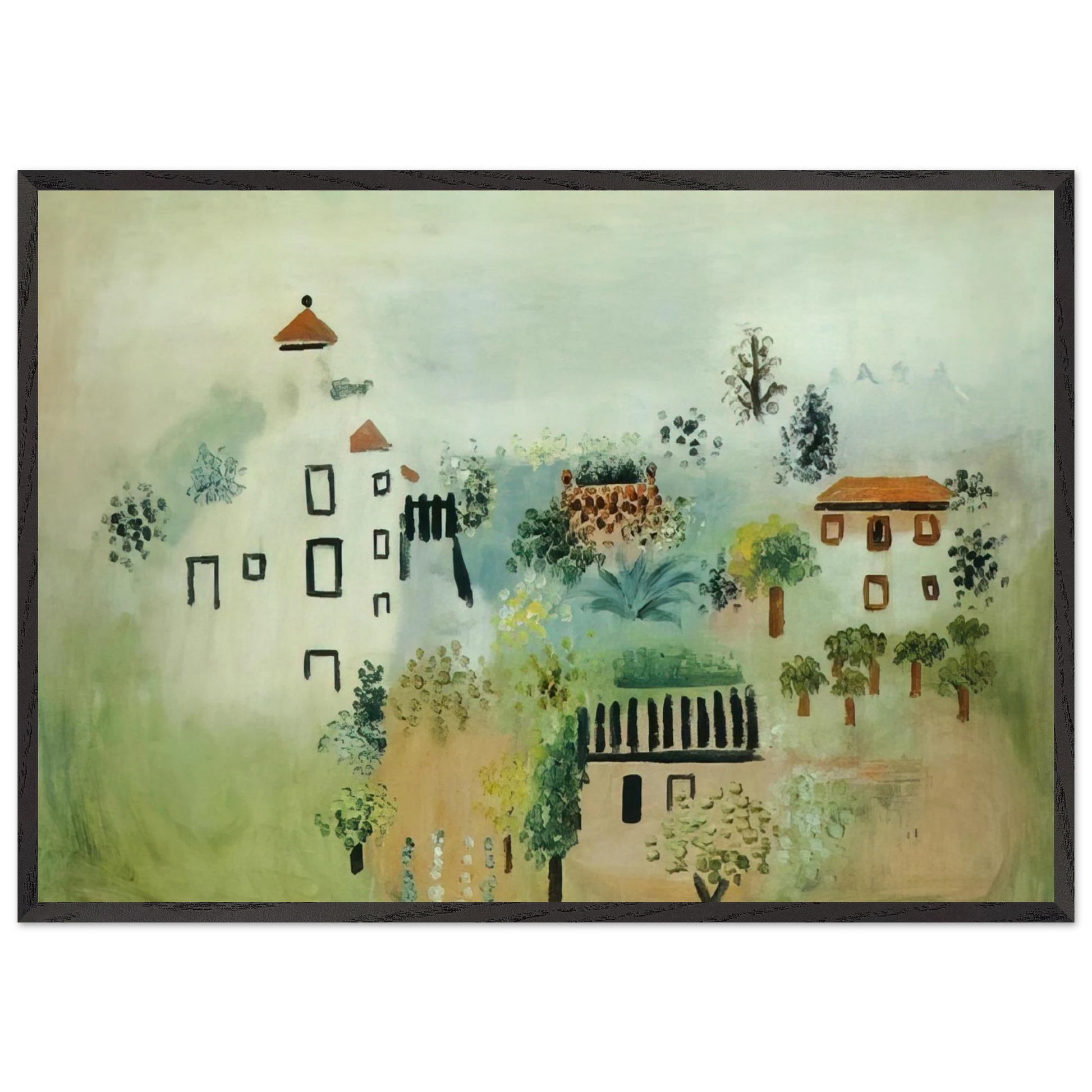 LANDSCAPE N5 - Pablo Picasso Framed Art Print – Black Wooden Frame - Default Title - -Framed Art Print