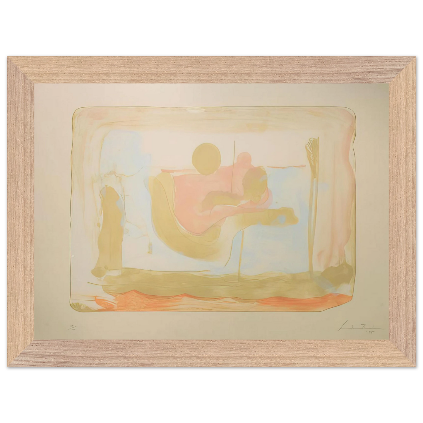 Helen Frankenthaler - Reflections I - 1995 Wall art - A3 (29.7 x 42  cm) - Fine Art Poster - -