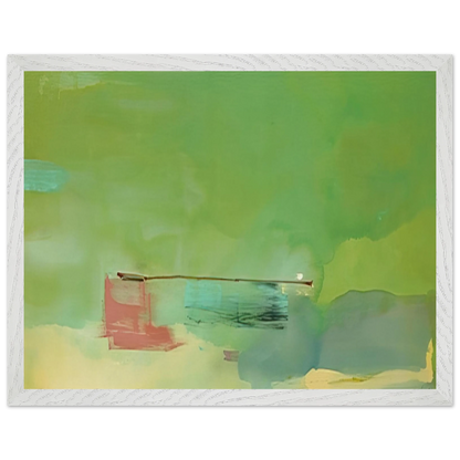 Helen Frankenthaler - Springscape - 1975 Wall art - 27x35 cm / 11x14 inches - Premium Wooden Framed Poster With Fine Art Paper-canvas - Wood frame