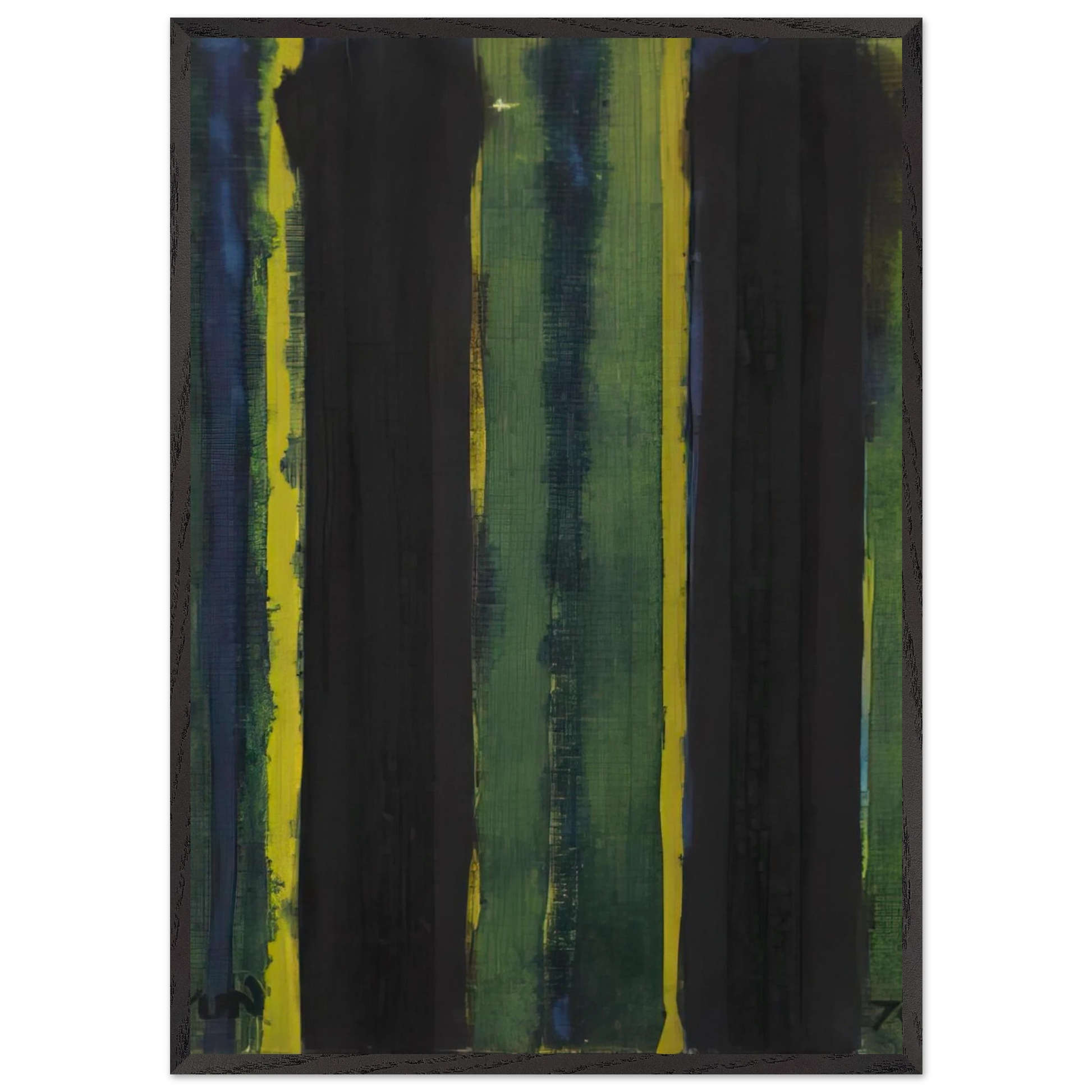 Untitled - 1970 N18 - Yun Hyong-keun Framed Art Print – Black Wooden Frame - Default Title - -Framed Art Print