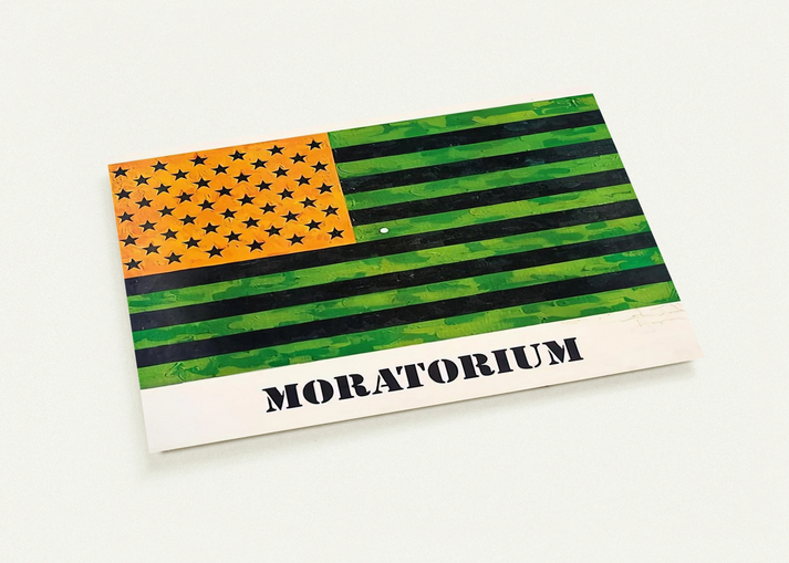 MORATORIUM FLAG By Jasper Johns Pack of 10 Post Cards | Jasper Johns Post Cards | A6 (10.5 x 14.8 cm) - 4.1 x 5.8 inches
