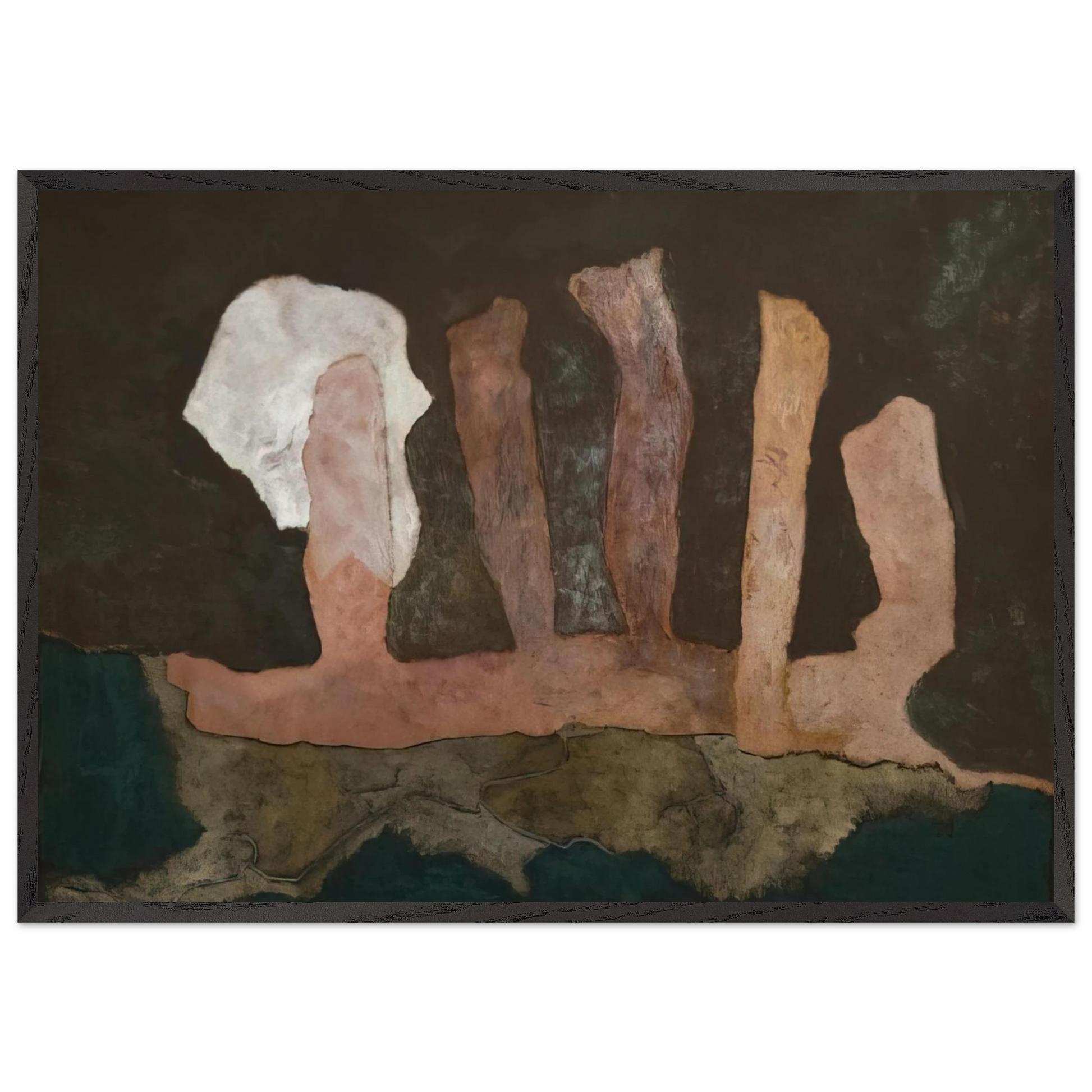 The Sacrifice - 1946 - Theodoros Stamos Framed Art Print – Black Wooden Frame - Default Title - -Framed Art Print