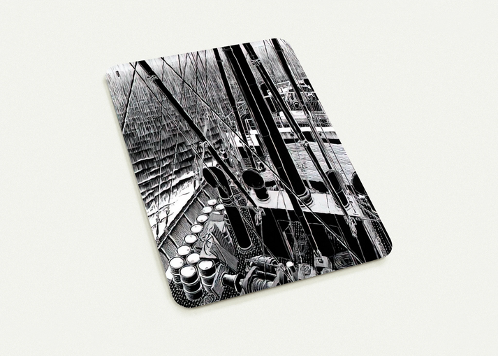 FREIGHTER SEPTEMBER 1936 1936 By MC Escher Pack of 10 Post Cards | MC Escher Post Cards | A6 (10.5 x 14.8 cm) - 4.1 x 5.8 inches