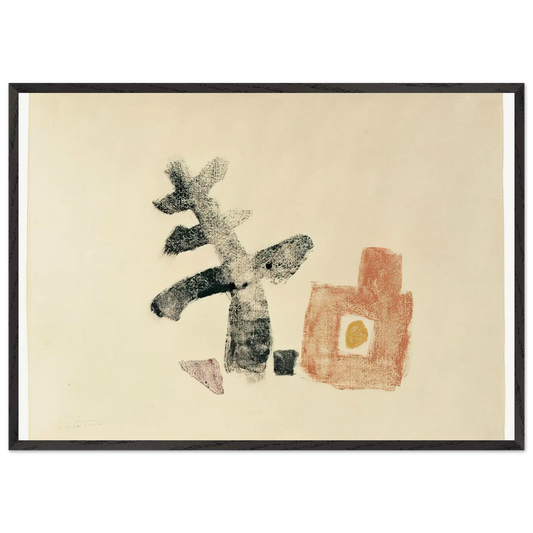 11550 - 1950 - Julius Bissier Framed Art Print – Black Wooden Frame - Default Title - -Framed Art Print