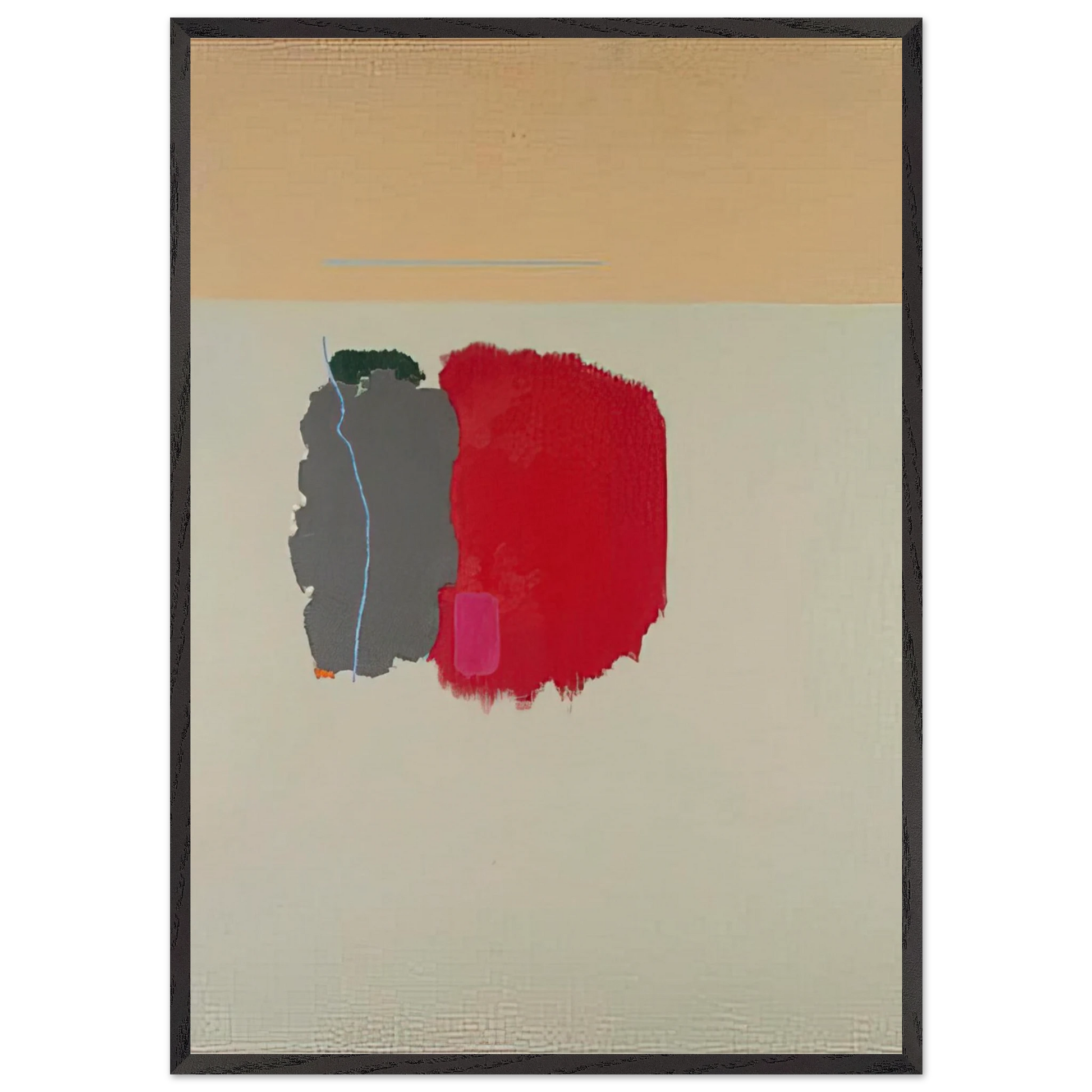 Red Spot - 1954 - John Ferren Framed Art Print – Black Wooden Frame - Default Title - -Framed Art Print