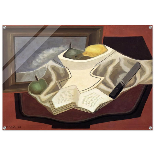 THE TABLE IN FRONT OF THE PICTURE 1926 - Juan Gris Acrylic Print - 70x100 cm / 28x40″ inches | Juan Gris Wall Art | Juan Gris Prints