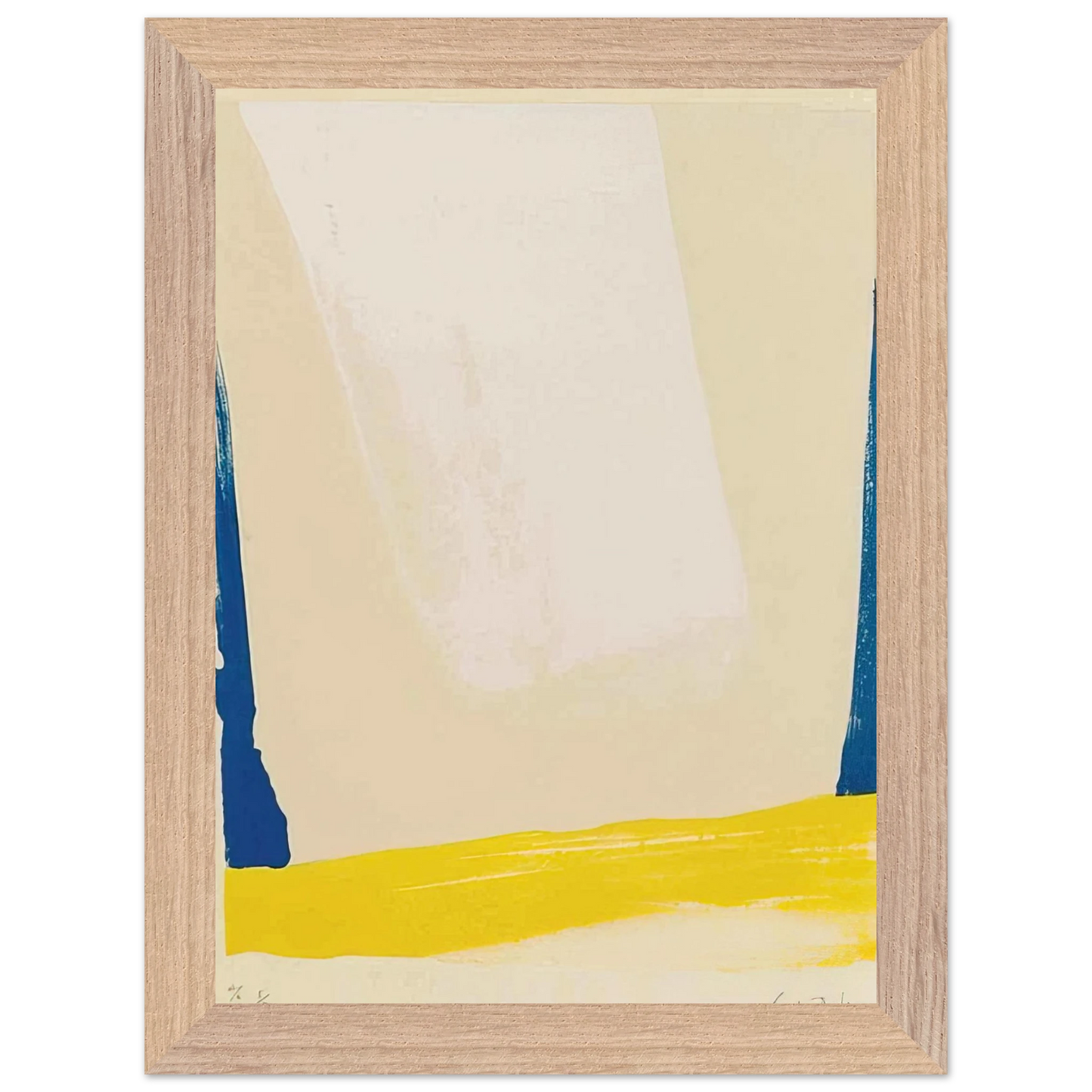 Helen Frankenthaler - White Portal - 1967 Wall art - A1 (59.4 x 84.1  cm) - Premium Wooden Framed Poster With Fine Art Paper - Wood frame