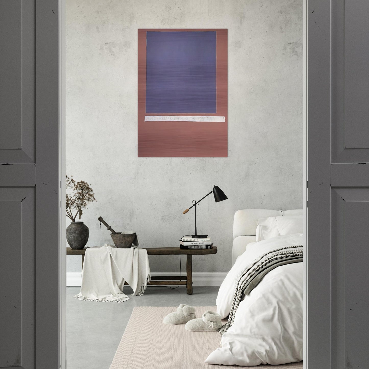 Grand Blue Sun-Box - 1969 - Theodoros Stamos Brushed Aluminum Print - 70x100 cm / 28x40 inches | Theodoros Stamos Aluminum Print | Theodoros Stamos Prints