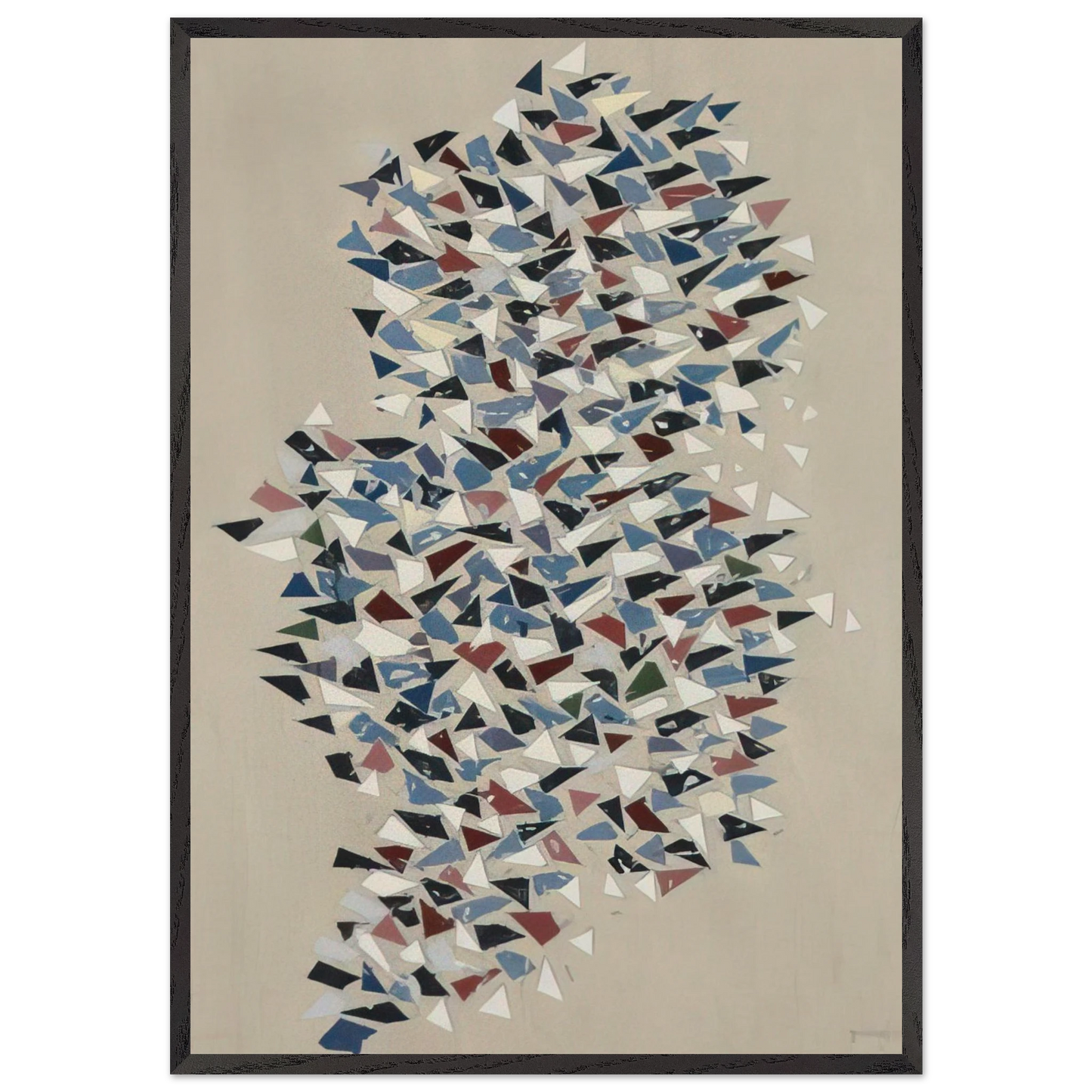 Shapes Group - 1987 - Robert Goodnough Framed Art Print – Black Wooden Frame - Default Title - -Framed Art Print