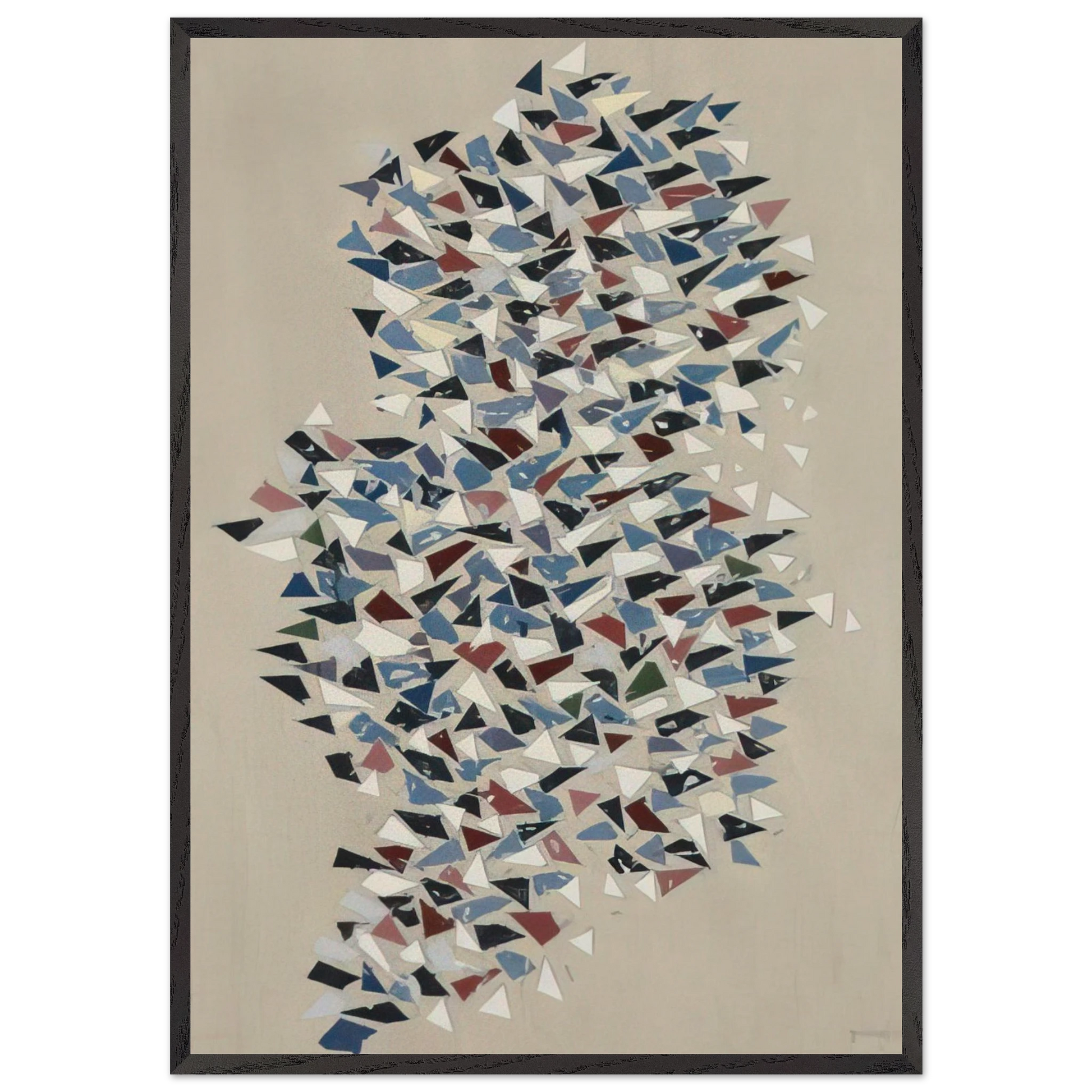 Shapes Group - 1987 - Robert Goodnough Framed Art Print – Black Wooden Frame - Default Title - -Framed Art Print