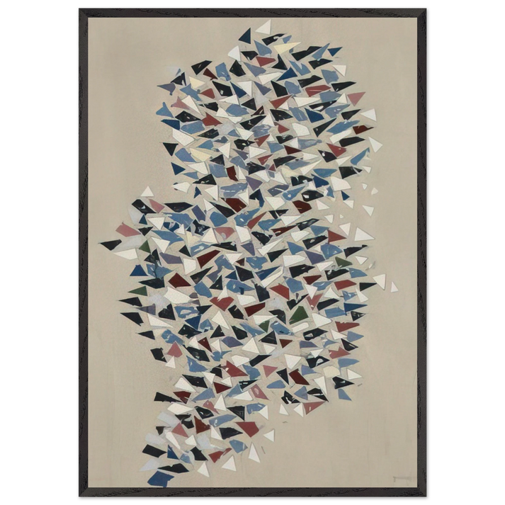 Shapes Group - 1987 - Robert Goodnough 70x100 cm / 28x40 inches Framed Art Print – Black Wooden Frame