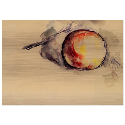 Study of an Apple - Paul Cézanne Brushed Aluminum Print - 70x100 cm / 28x40 inches | Paul Cézanne Aluminum Print | Paul Cézanne Prints