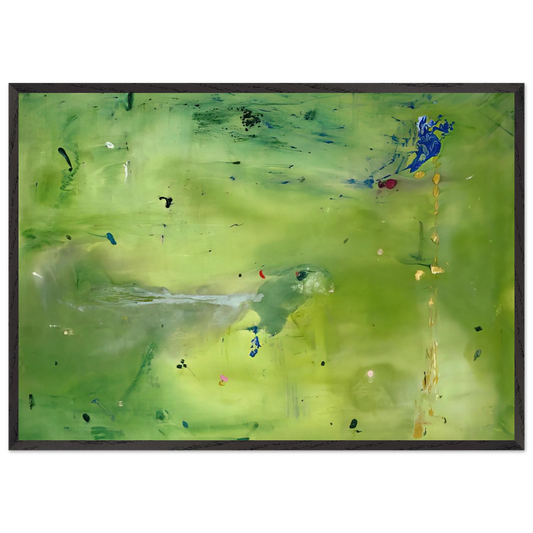 A Green Thought in a Green Shade - 1981 - Helen Frankenthaler Framed Art Print – Black Wooden Frame - Default Title - -Framed Art Print