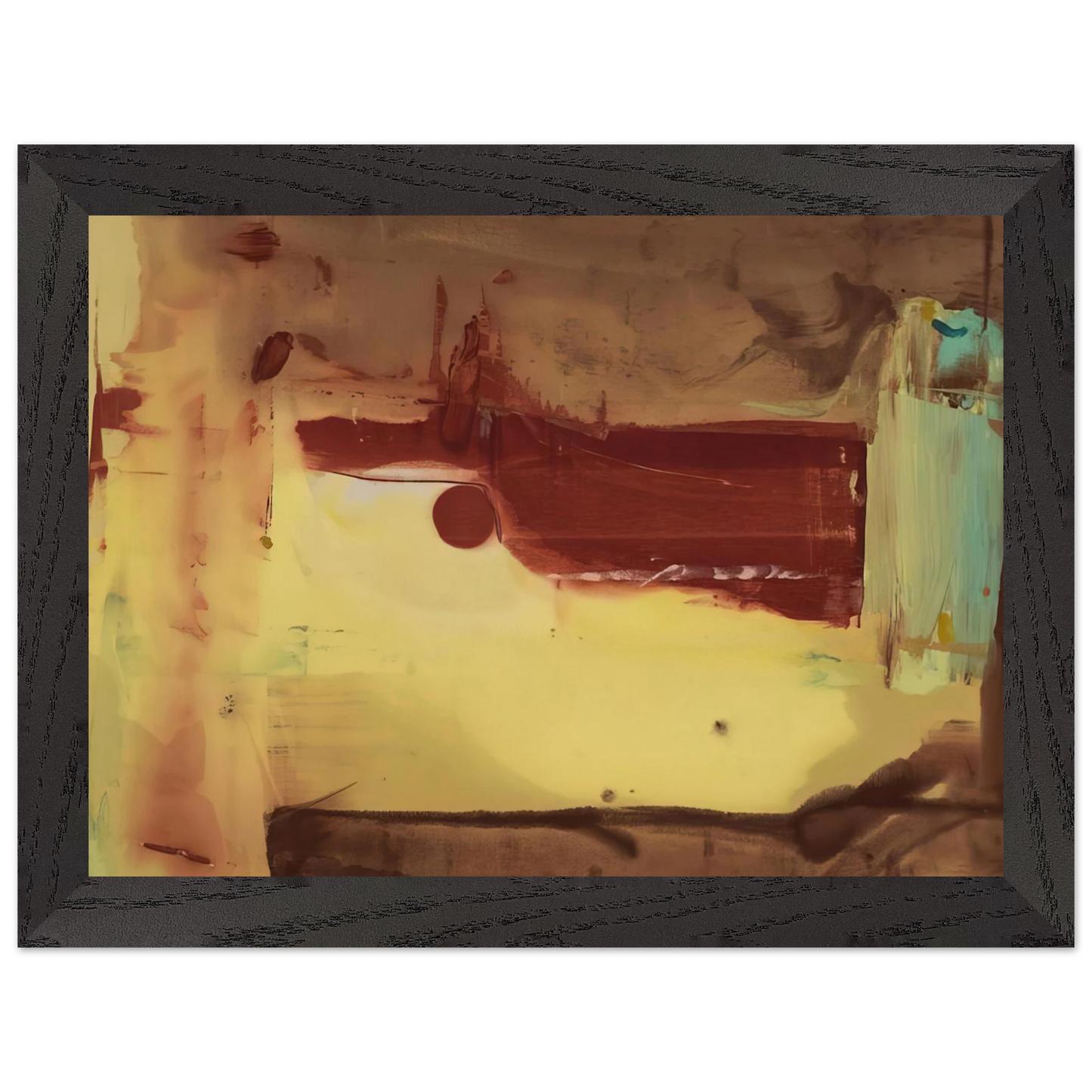 Helen Frankenthaler - Desert Pass - 1976 Wall art - 13x18 cm / 5x7 inches - Premium Wooden Framed Poster With Fine Art Paper - Black frame