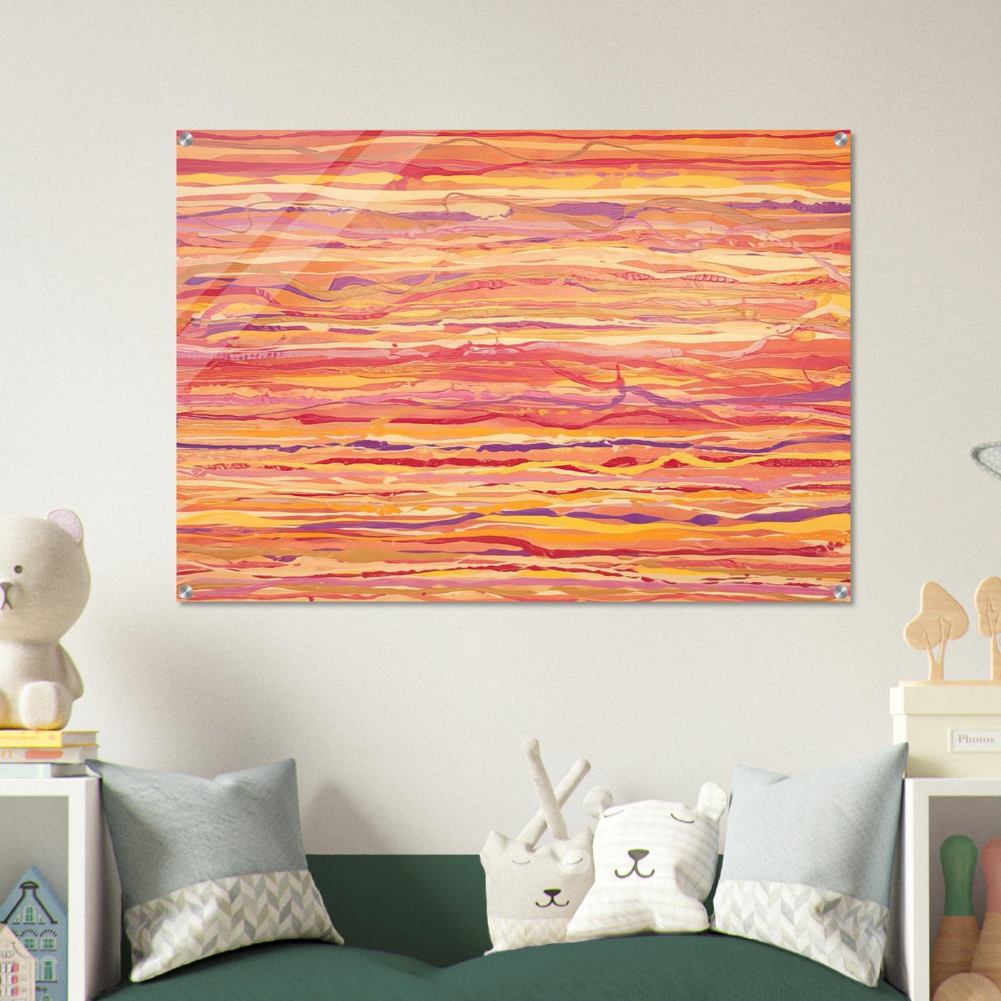 All Over Pour Painting - 1969 - Ronnie Landfield Acrylic Print - 70x100 cm / 28x40″ inches | Ronnie Landfield Wall Art | Ronnie Landfield Prints