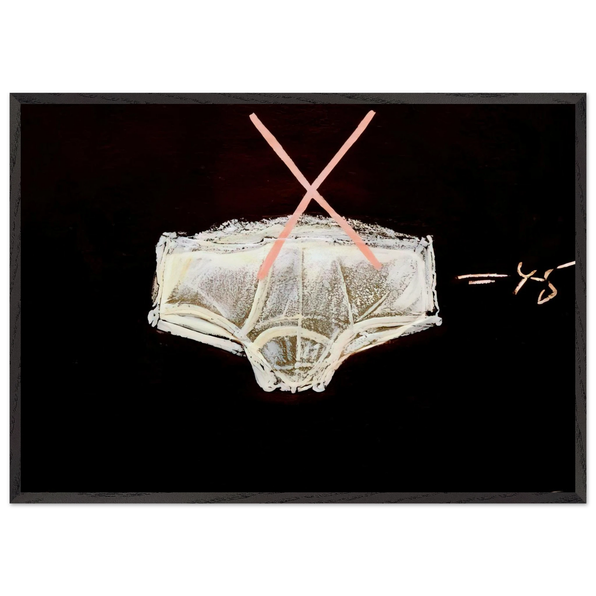 ROBA INTERIOR 1972 - Antoni Tapies Framed Art Print – Black Wooden Frame - Default Title - -Framed Art Print