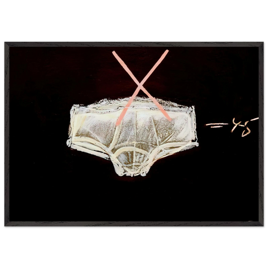 ROBA INTERIOR 1972 - Antoni Tapies Framed Art Print – Black Wooden Frame - Default Title - -Framed Art Print