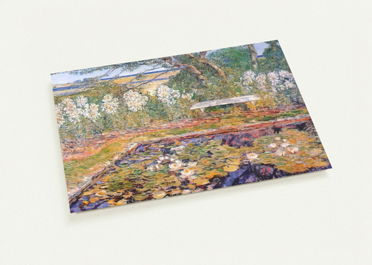 A long island garden By Childe Hassam Pack of 10 Post Cards | Childe Hassam Post Cards | A6 (10.5 x 14.8 cm) - 4.1 x 5.8 inches