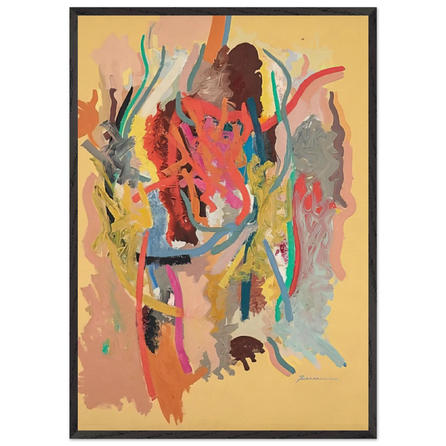 The Changeling - 1964 - John Ferren Framed Art Print – Black Wooden Frame - Default Title - -Framed Art Print