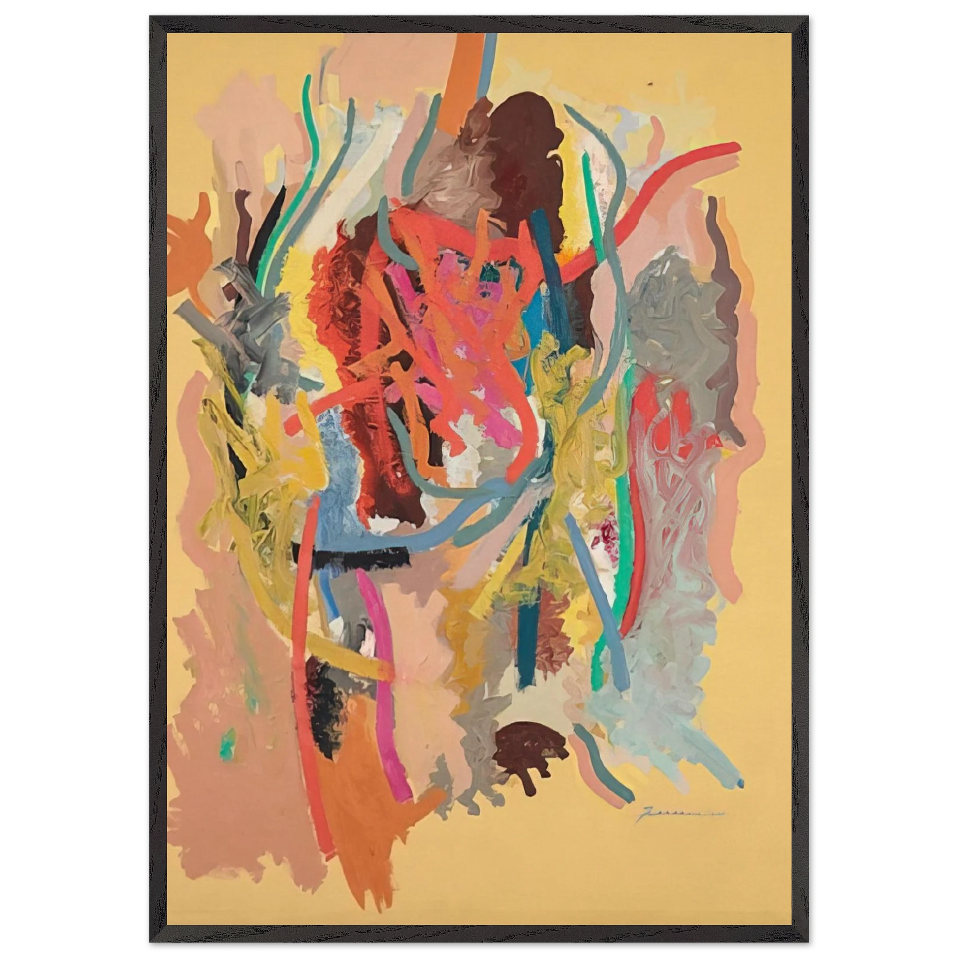 The Changeling - 1964 - John Ferren Framed Art Print – Black Wooden Frame - Default Title - -Framed Art Print